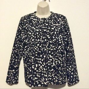 Laura Ashley Black white jacket small polka dot